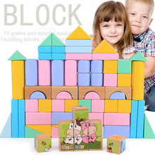 Load image into Gallery viewer, 70pcs Wooden Building Blocks Set