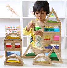 Load image into Gallery viewer, 16pcs Large Geometry Wooden Building Blocks